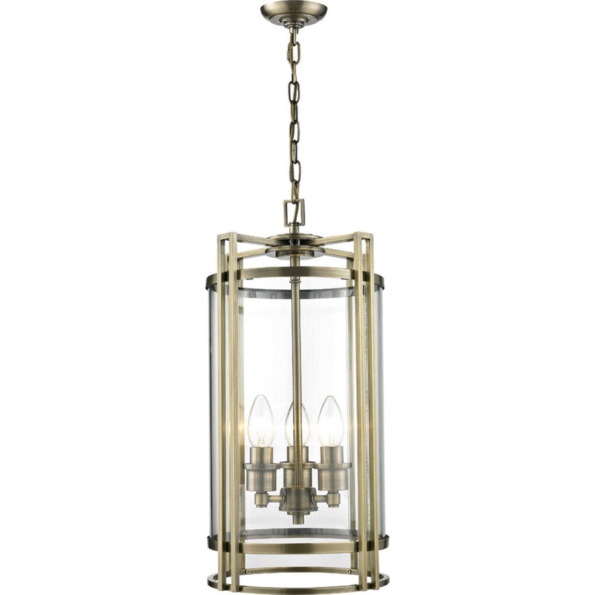 Photograph: Diyas Eaton IL31092 Antique Brass 3 Light Pendant