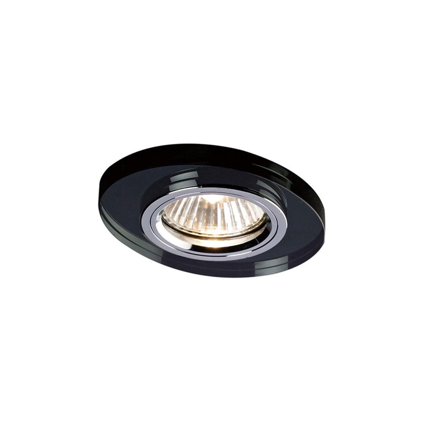 Photograph: Diyas IL30808BL Oval Black Crystal Recessed Downlight