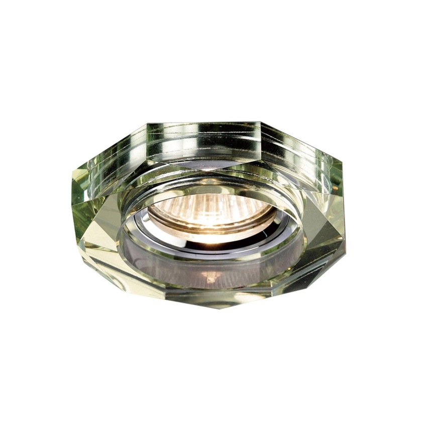 Photograph: Diyas IL30823WI Hexagonal White Wine Crystal Recessed Downlight