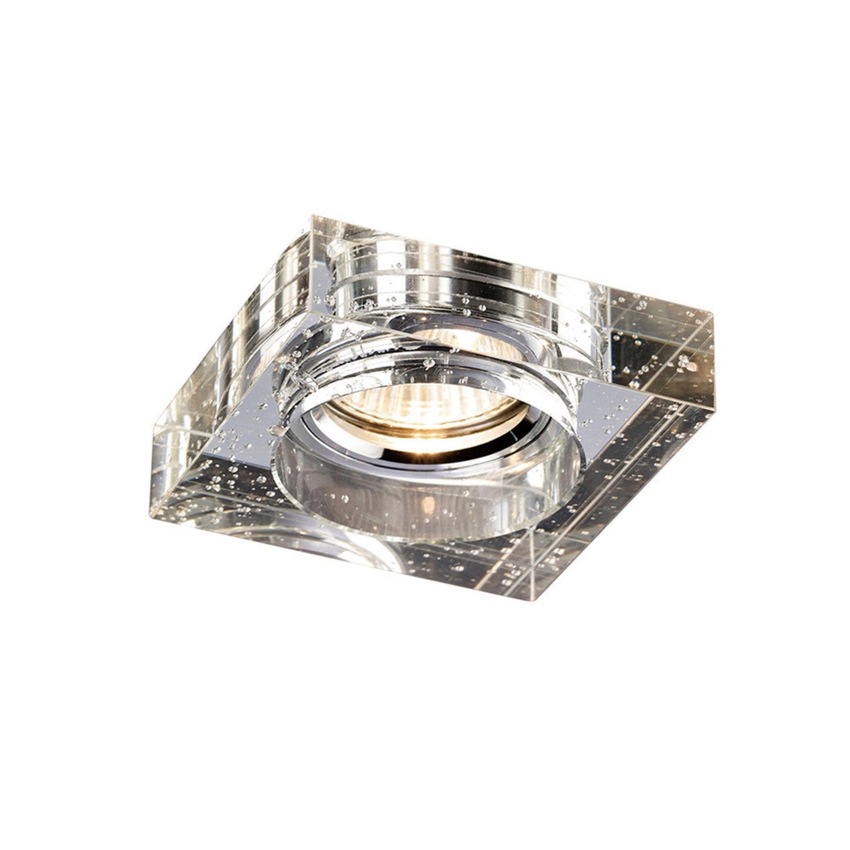 Photograph: Diyas IL30832CH Square Crystal Bubble Effect Recessed Downlight