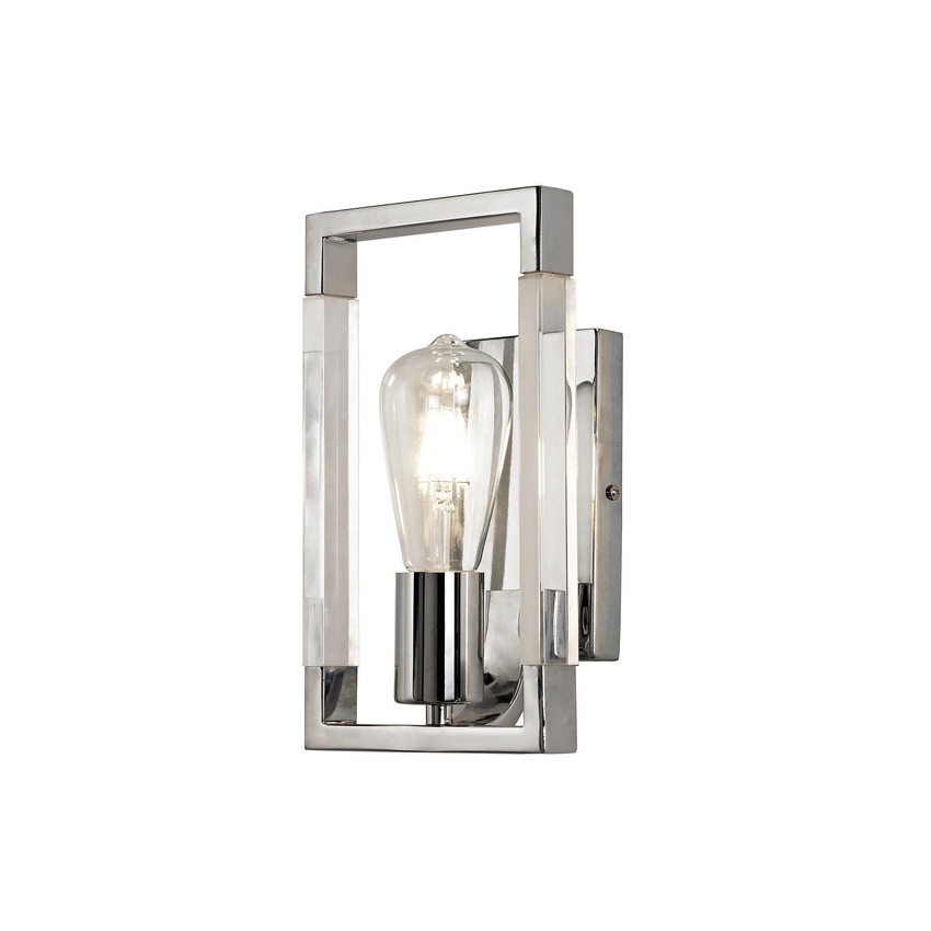 Photograph: Diyas IL32784 Canto Polished Nickel/Acrylic Single Wall Light