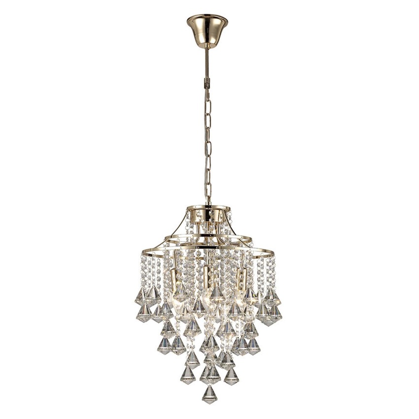 Photograph: Diyas Inina IL32771 French Gold 4 Light Crystal Pendant