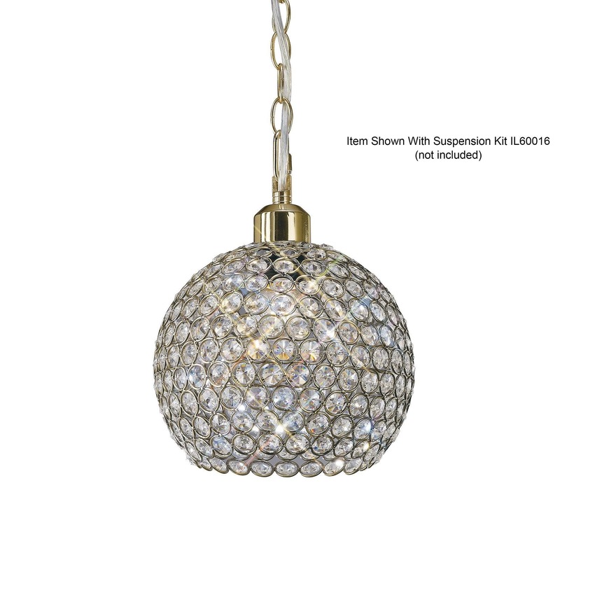 Photograph: Diyas Kudo IL60032 Antique Brass Crystal Non-Electric Shade