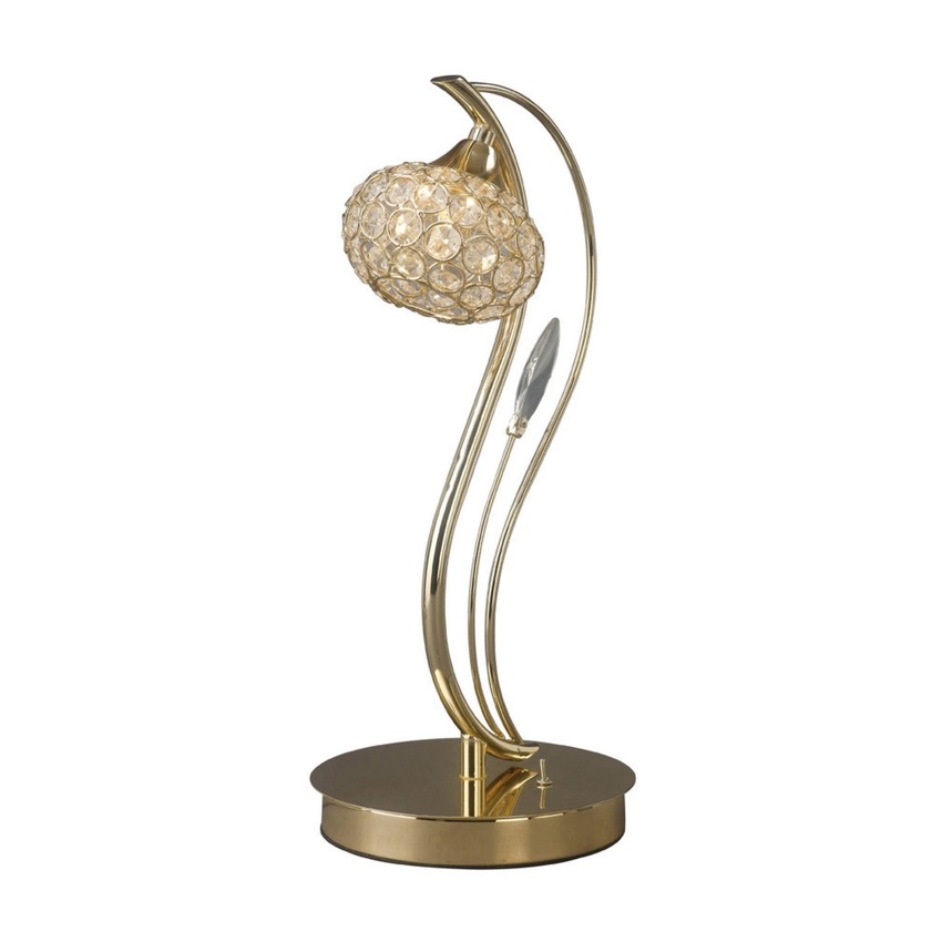 Photograph: Diyas Leimo IL30969 French Gold Crystal Table Lamp