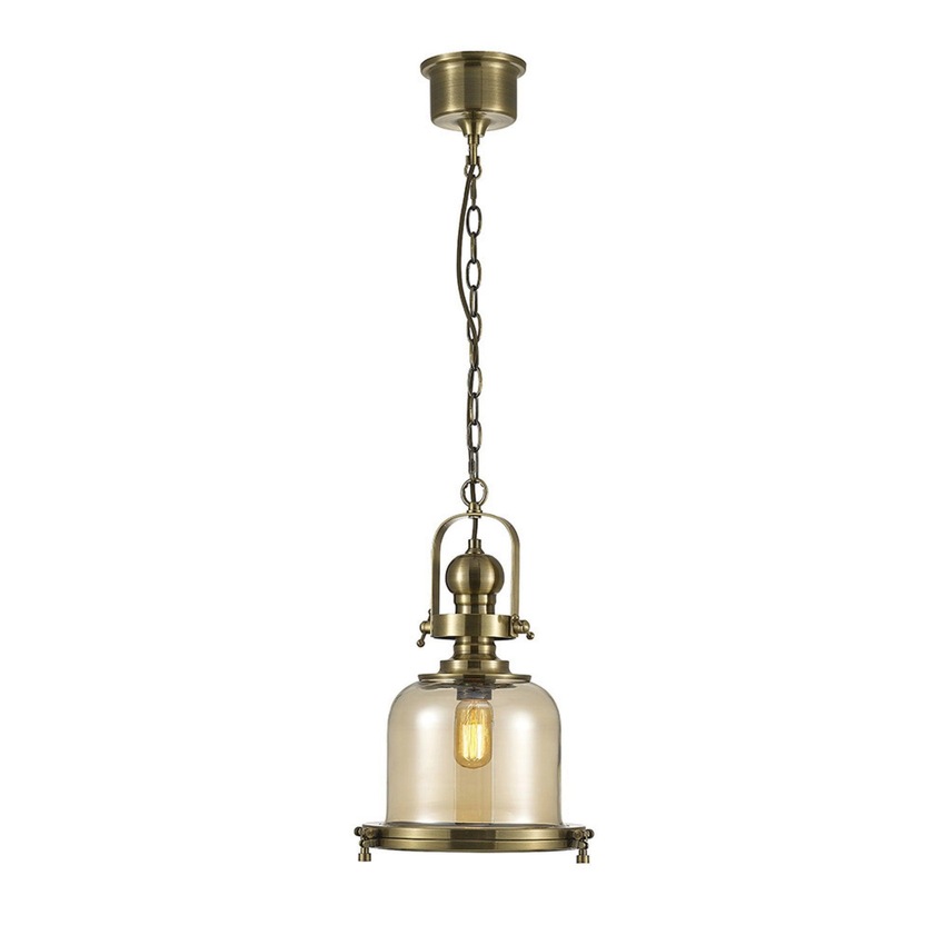 Photograph: Diyas Riley IL31593 Antique Brass Small Bell Single Pendant