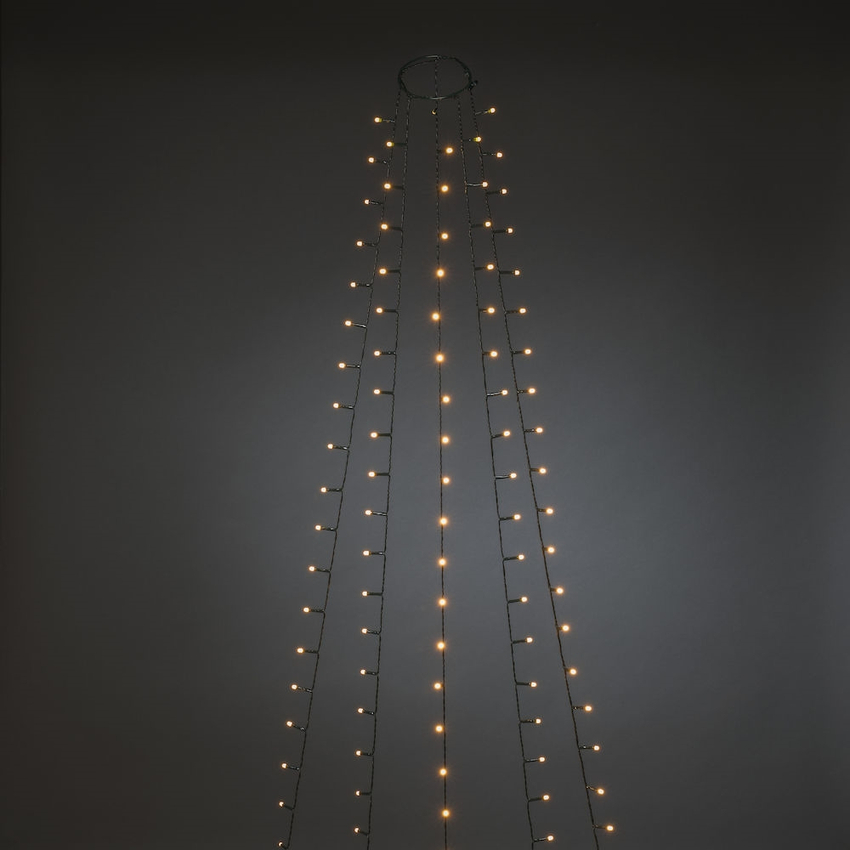 Photograph: Easy Install Christmas Tree Light Set Amber Frosted LEDs 180cm