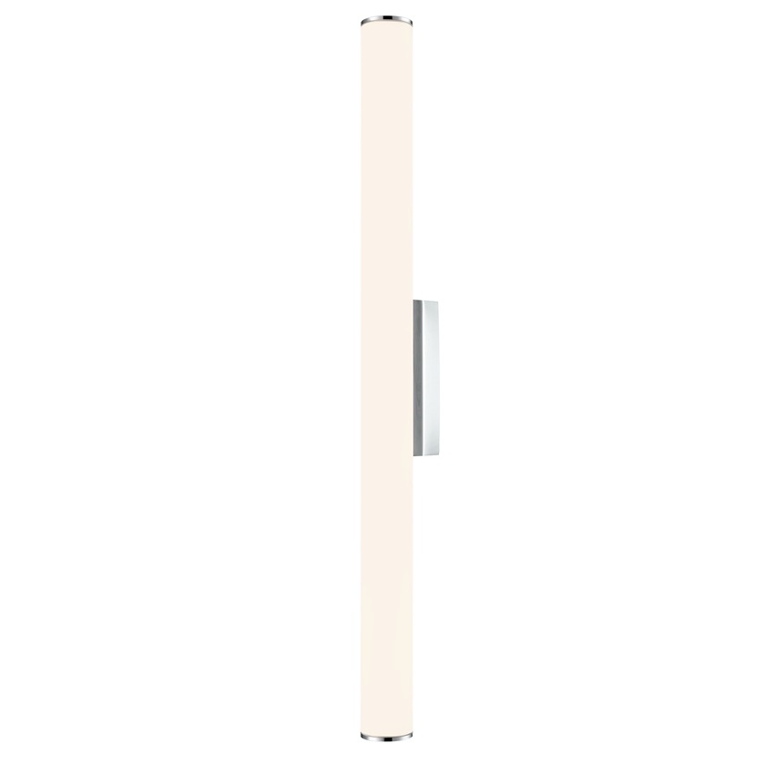 Photograph: Franklite Baton Large Chrome Bathroom Led Wall Light Complete With Opal Acrylic Diffuser - IP44 - 3000K - Dimmable - 685mm