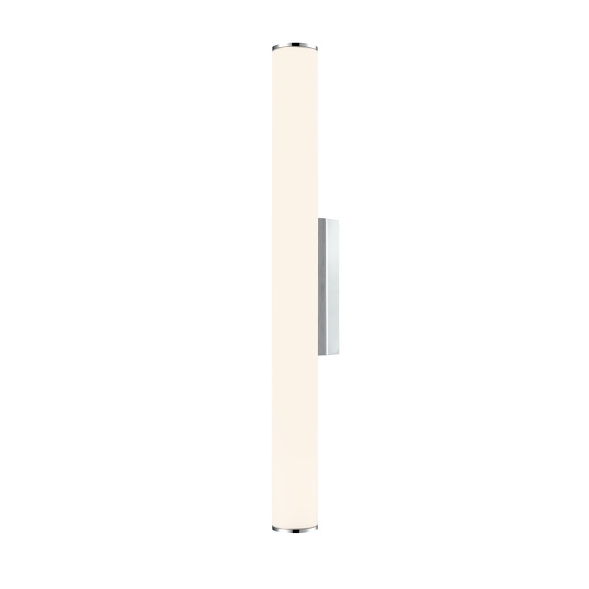 Photograph: Franklite Baton Medium Chrome Bathroom Led Wall Light Complete With Opal Acrylic Diffuser - IP44 - 3000K - Dimmable - 525mm