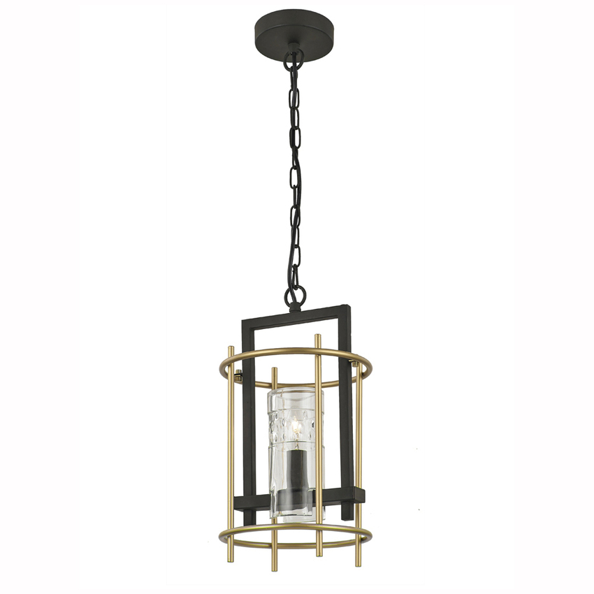 Photograph: Franklite Bistro Matt Gold/Iron Finish Single Pendant Light