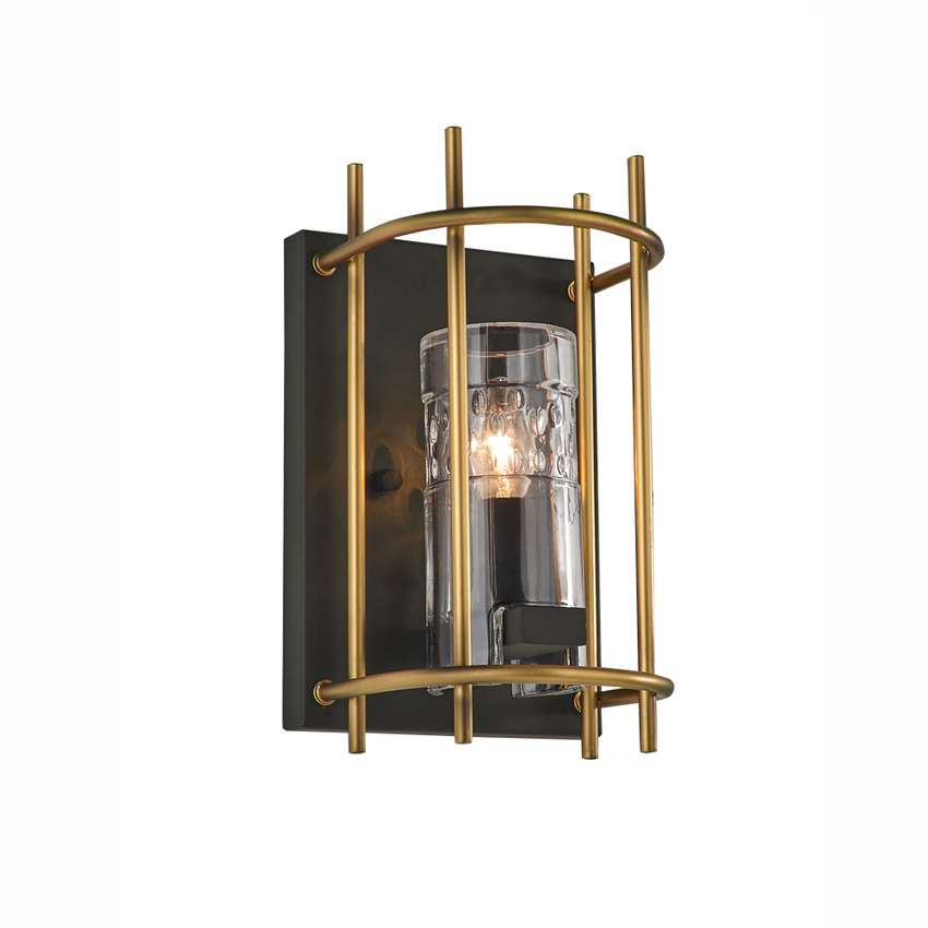 Photograph: Franklite Bistro Matt Gold/Iron Finish Single Wall Light