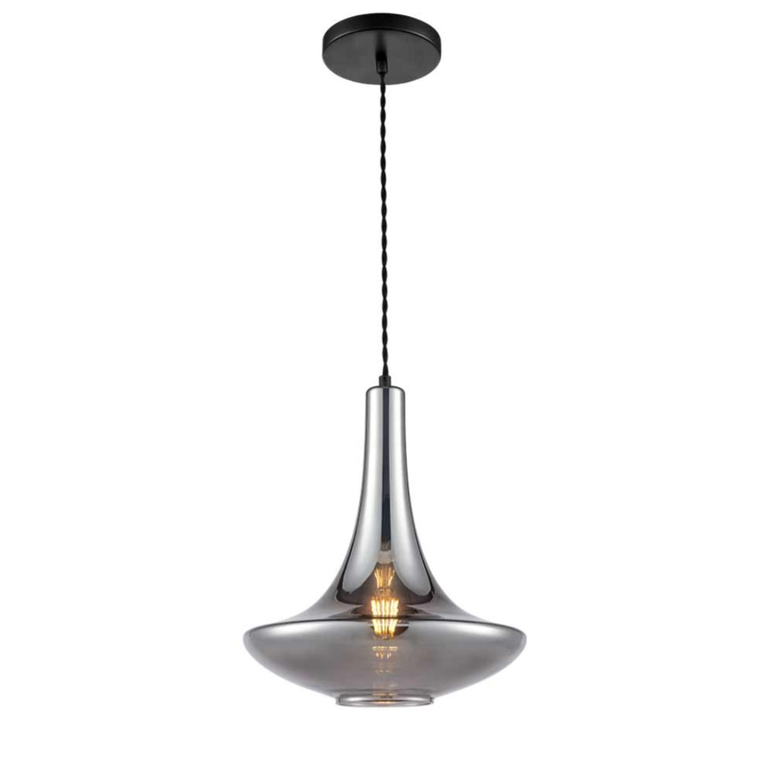 Photograph: Franklite Bordeaux Smoked Glass Finish Single Pendant Light