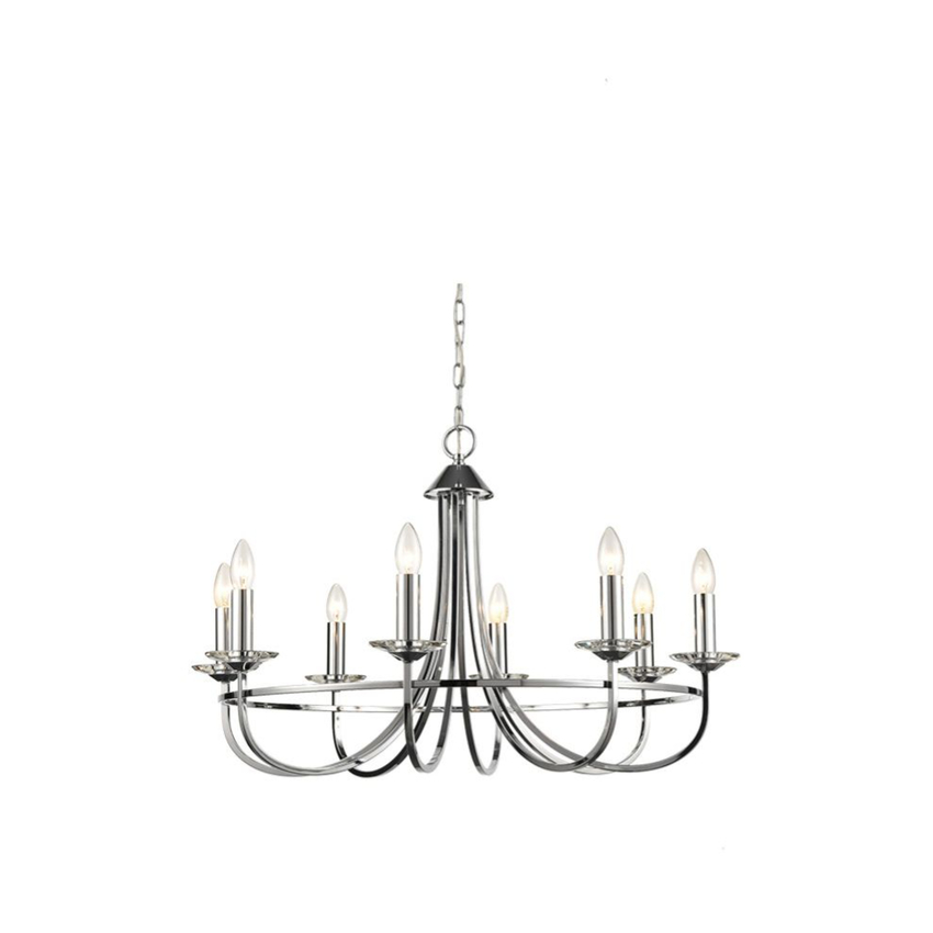 Photograph: Franklite Carousel Polished Chrome 8 Light Chandelier