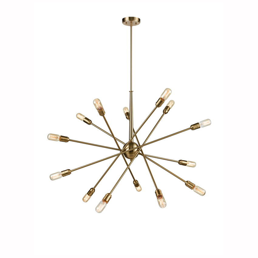 Photograph: Franklite Centrix Gold Finish 14 Light Semi-Flush Ceiling Light