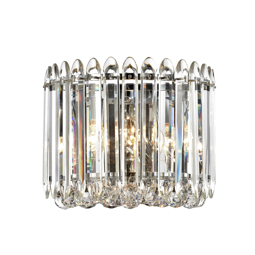 Photograph: Franklite Diva 3 Light Crystal Wall Light
