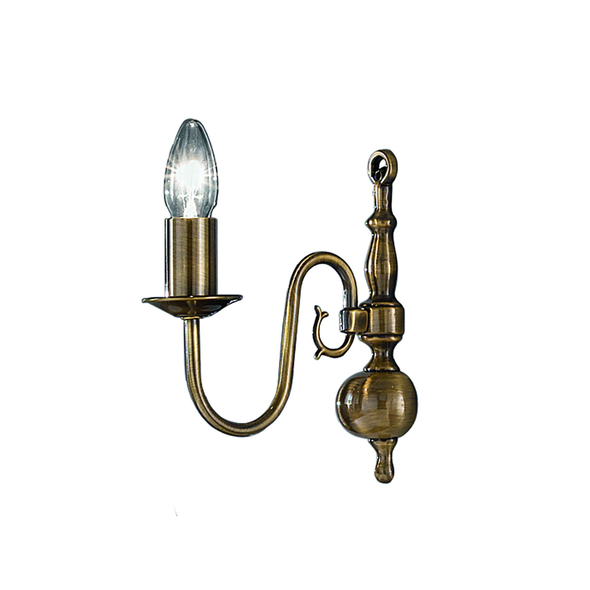 Photograph: Franklite Halle Bronzed Brass Single Wall Light