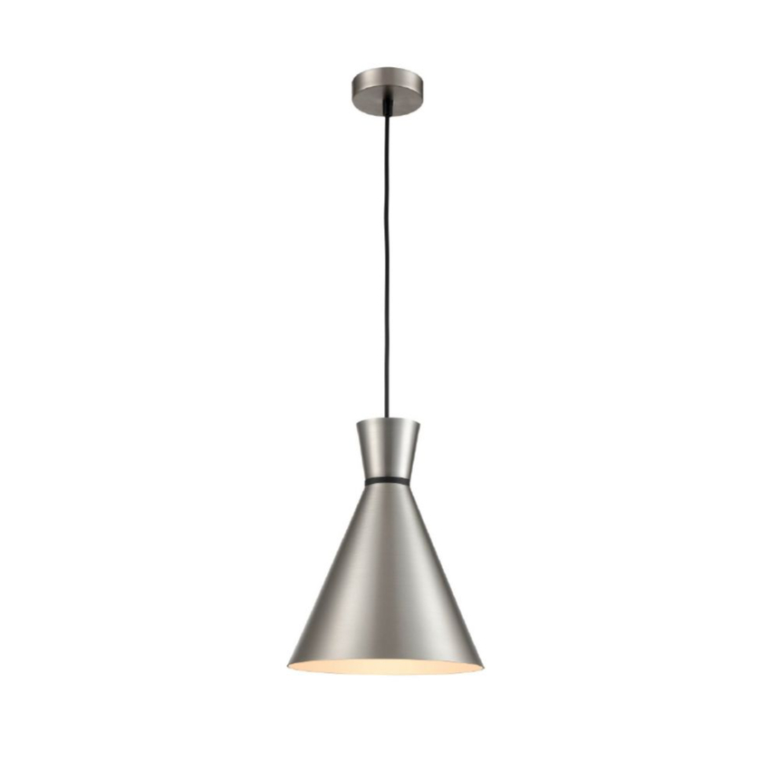 Photograph: Franklite Happy 25cm Satin Nickel Single Pendant - Clearance