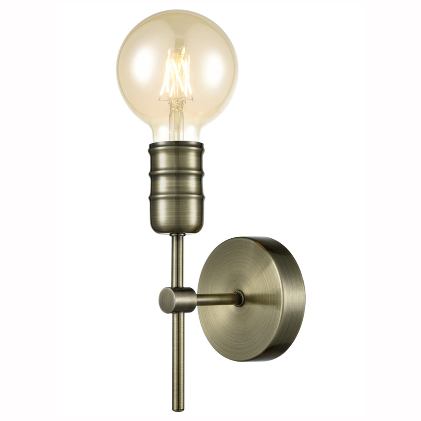 Photograph: Franklite Impact Antique Brass Single Wall Light