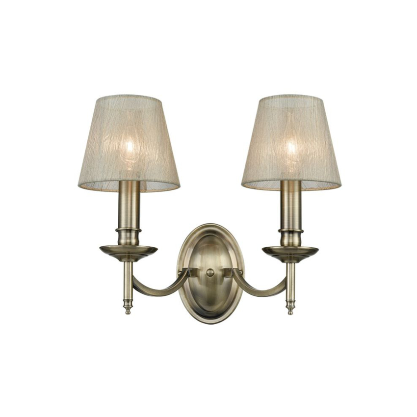 Photograph: Franklite Petrushka Bronze Double Wall Light