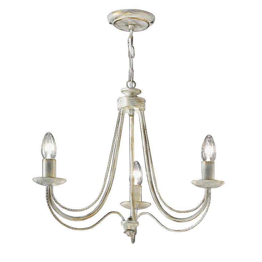 Photograph: Franklite Philly Cream 3 Light Chandelier