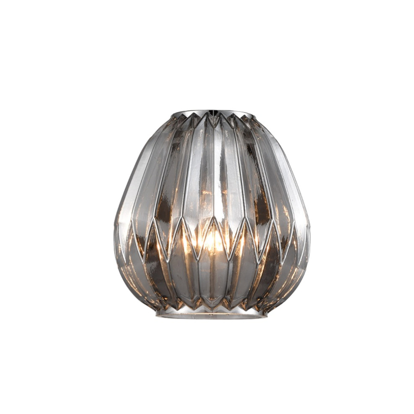 Photograph: Franklite Refract 351 Smoked Faceted Glass Shade - 180mm Diameter - Glass Only