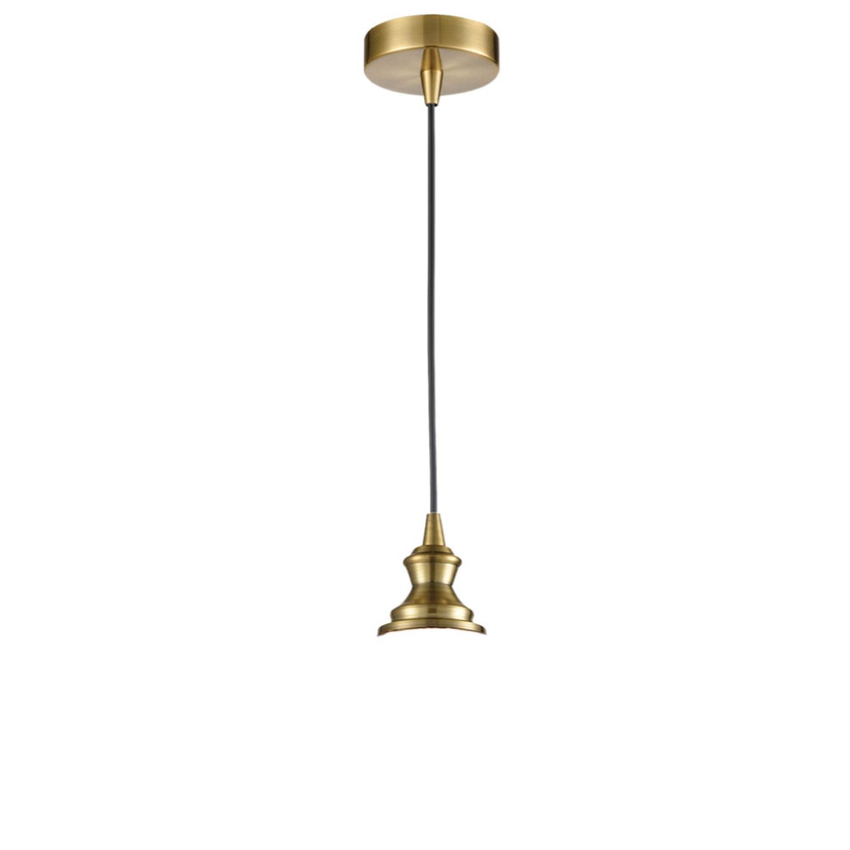 Photograph: Franklite Refract Aged Brass Finish Single Pendant Suspension