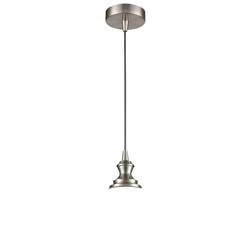 Photograph: Franklite Refract Satin Nickel Finish Single Pendant Suspension