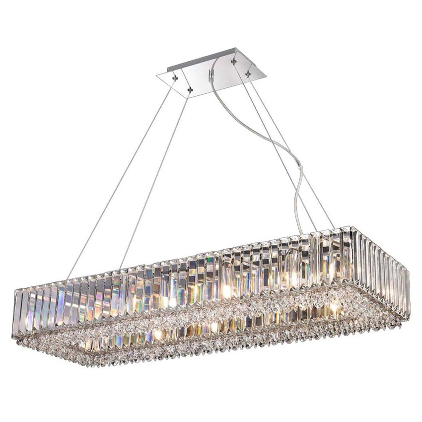 Photograph: Harper Large 12 Light Linear Crystal Pendant Light