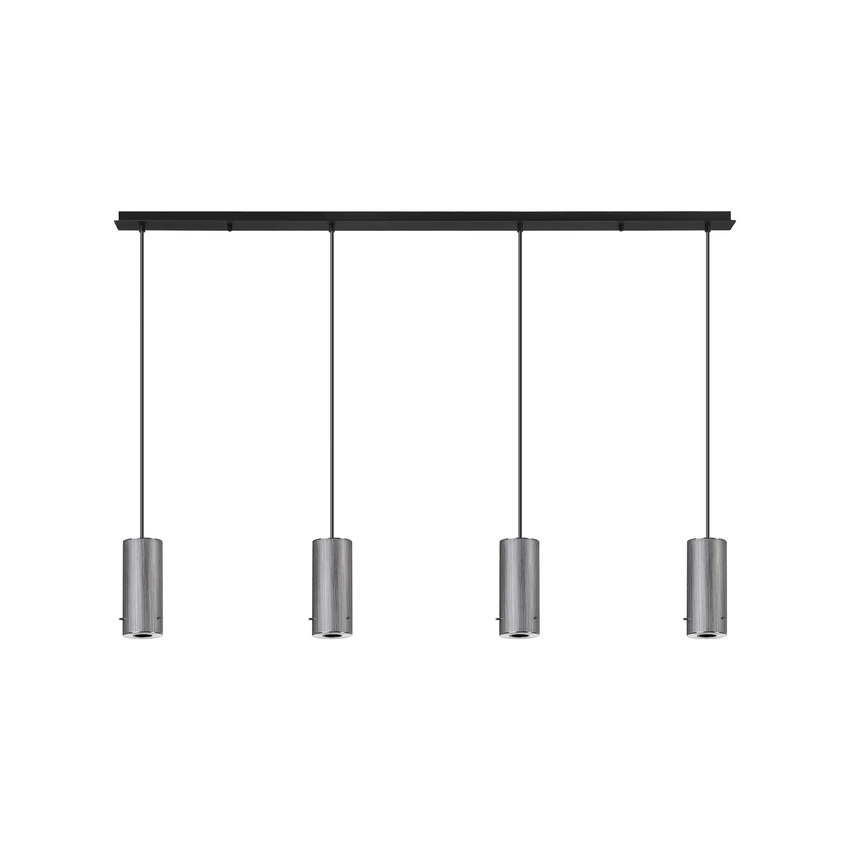 Photograph: Idolite Adele 1.4m Linear Pendant (FRAME ONLY), 4 x E27, Gun Metal/Satin Black