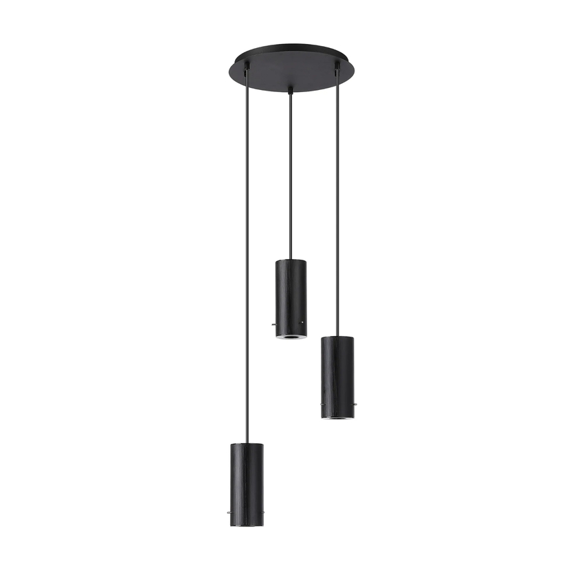 Photograph: Idolite Adele 32cm Round Pendant (FRAME ONLY), 3 x E27, Satin Black