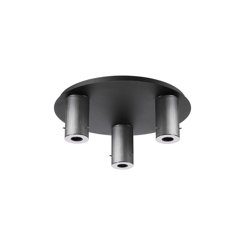 Photograph: Idolite Adele 48cm Round Ceiling Light (FRAME ONLY), 3 x E27, Gun Metal/Satin Black