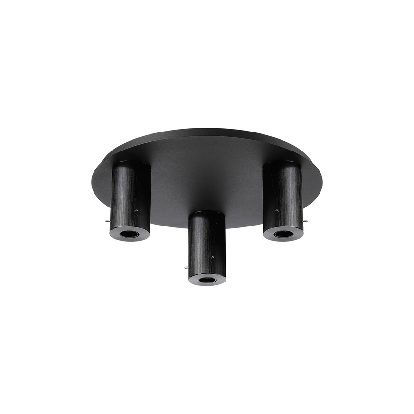 Photograph: Idolite Adele 48cm Round Ceiling Light (FRAME ONLY), 3 x E27, Satin Black