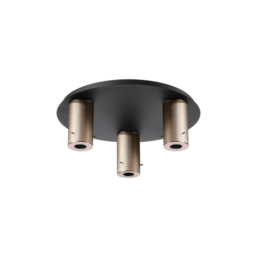 Photograph: Idolite Adele 48cm Round Ceiling Light (FRAME ONLY), 3 x E27, Titanium Gold/Satin Black