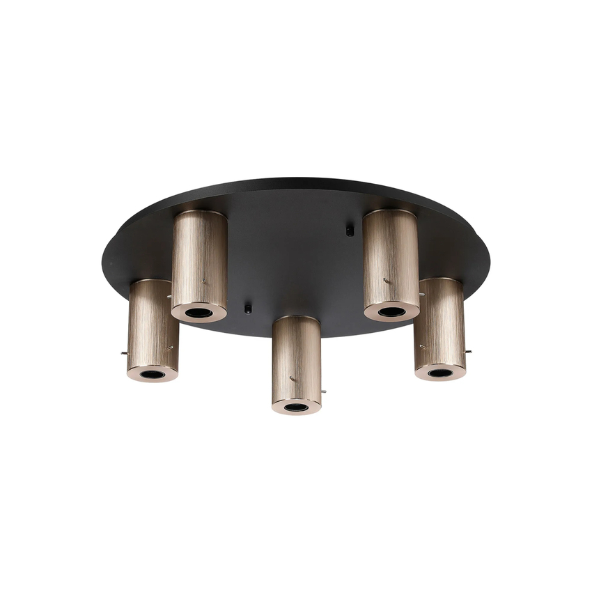 Photograph: Idolite Adele 60cm Round Ceiling Light (FRAME ONLY), 5 x E27, Titanium Gold/Satin Black