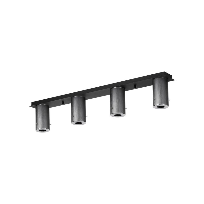 Photograph: Idolite Adele 90cm Linear Ceiling Light (FRAME ONLY), 4 x E27, Gun Metal/Satin Black