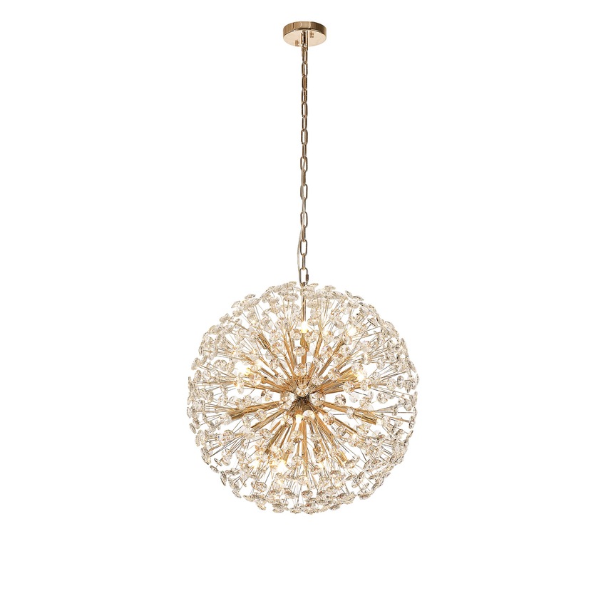 Photograph: Idolite Alborz French Gold 16 Light Crystal Sphere Pendant