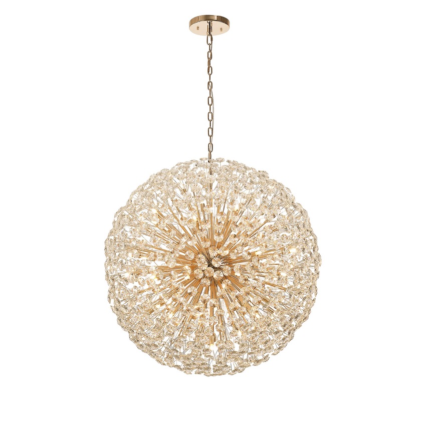 Photograph: Idolite Alborz French Gold 48 Light Crystal Sphere Pendant