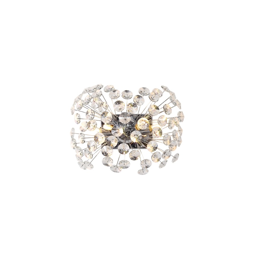 Photograph: Idolite Alborz Polished Chrome 4 Light Crystal Wall Light