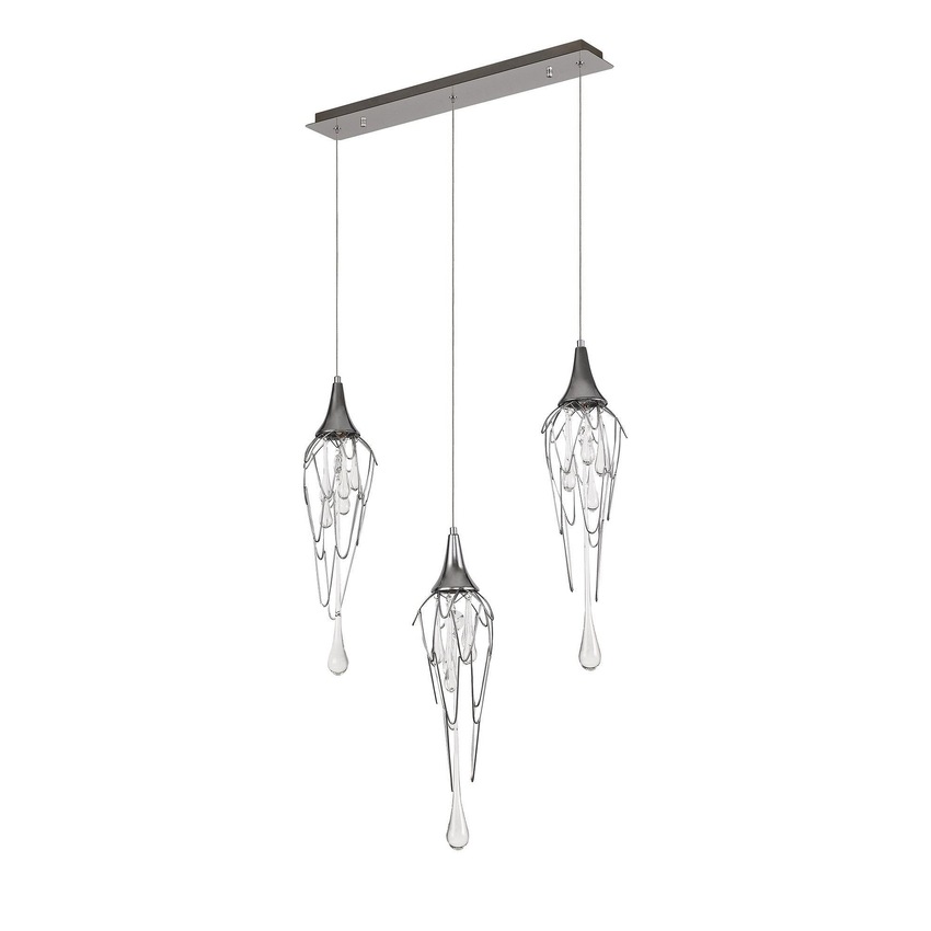 Photograph: Idolite Alps Polished Chrome Finish 3 Light Bar Pendant