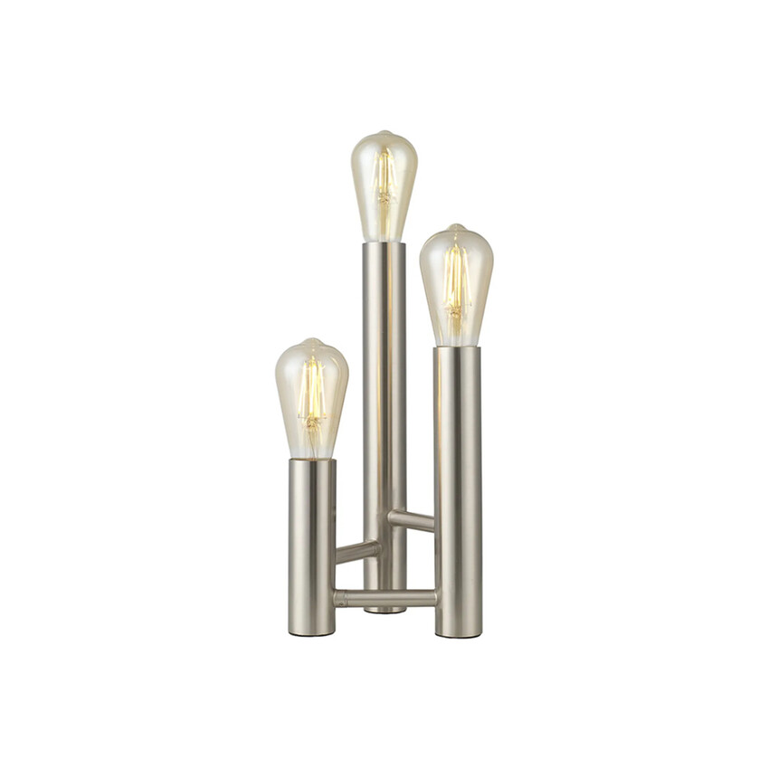 Photograph: Idolite Ashbourne Satin Nickel 3 Light Table Lamp - Base Only