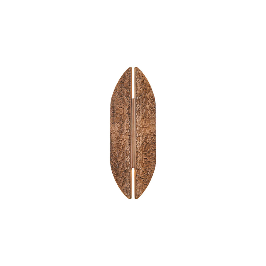 Photograph: Idolite Azario Modern Organic Luxe Hammered Red Antique Copper Up/Down Wall Lamp 360mm Curved - IP54