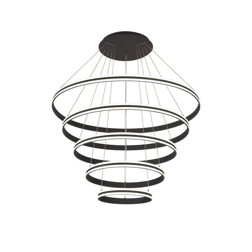 Photograph: Idolite Balbi Graphite Extra Large 5 Ring Dimmable Led Pendant Light - 4000K