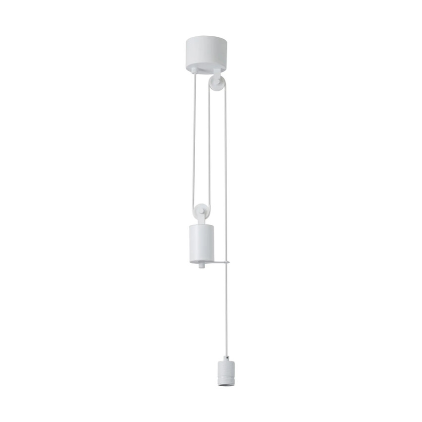 Photograph: Idolite Beardsmore Pulley Rise & Fall Pendant Gloss Cream