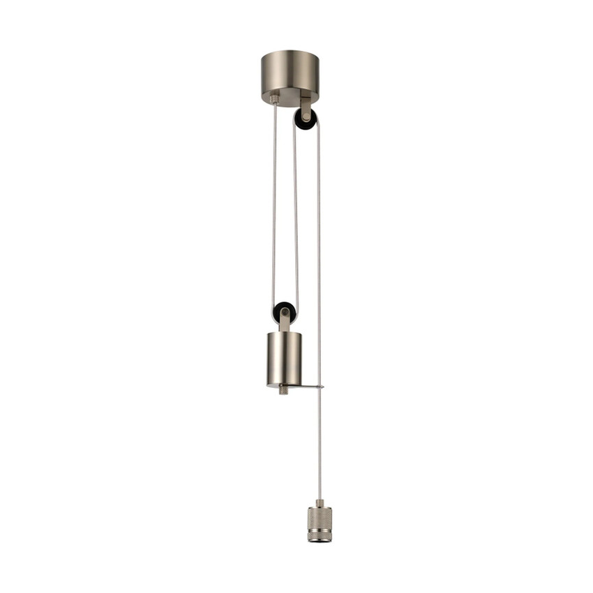 Photograph: Idolite Beardsmore Pulley Rise & Fall Pendant Satin Nickel