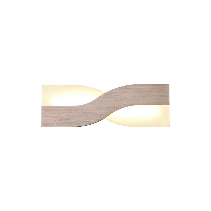 Photograph: Idolite Beckton Brushed Brown/Frosted White Led Wall Light - 3000K