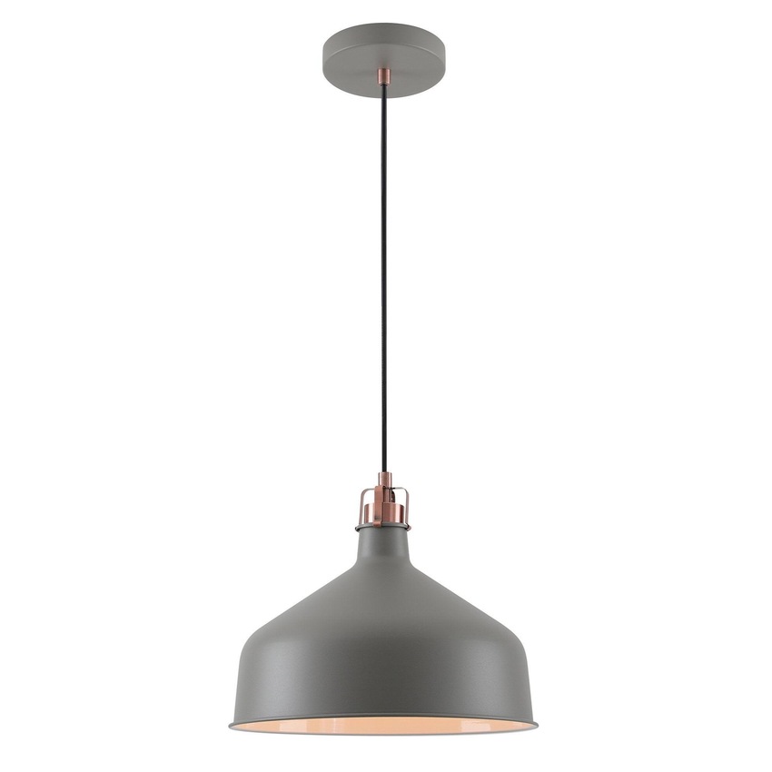 Photograph: Idolite Blackwall Sand Grey/Copper Large Single Pendant