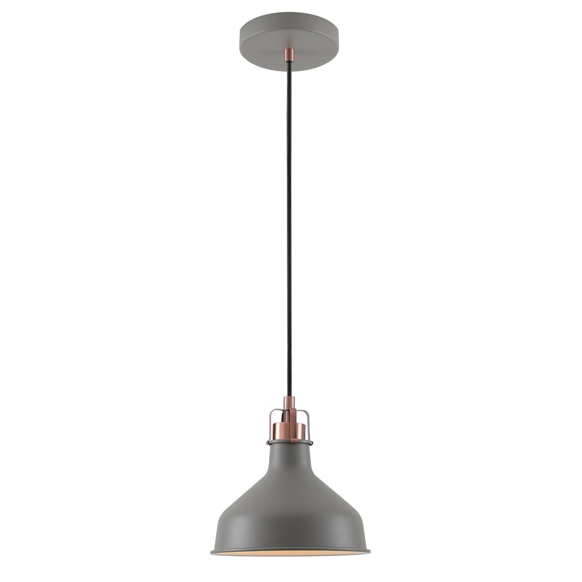 Photograph: Idolite Blackwall Sand Grey/Copper Small Single Pendant