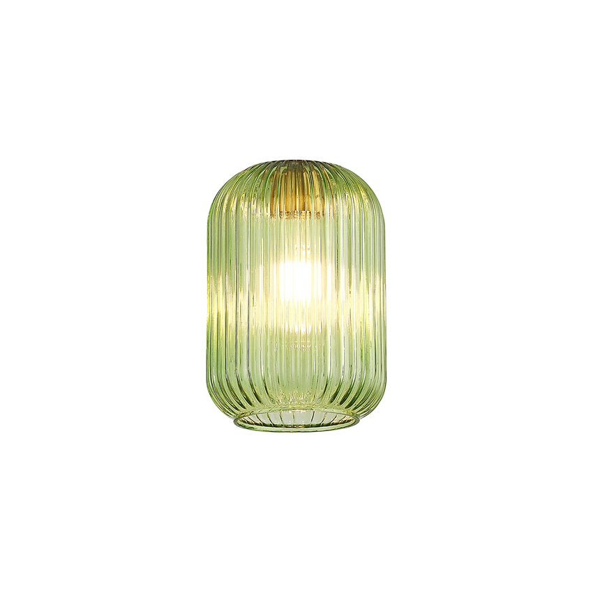 Photograph: Idolite Camille 14cm Tubular Ribbed Glass, Green