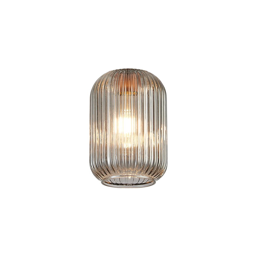 Photograph: Idolite Camille 14cm Tubular Ribbed Glass, Smoked