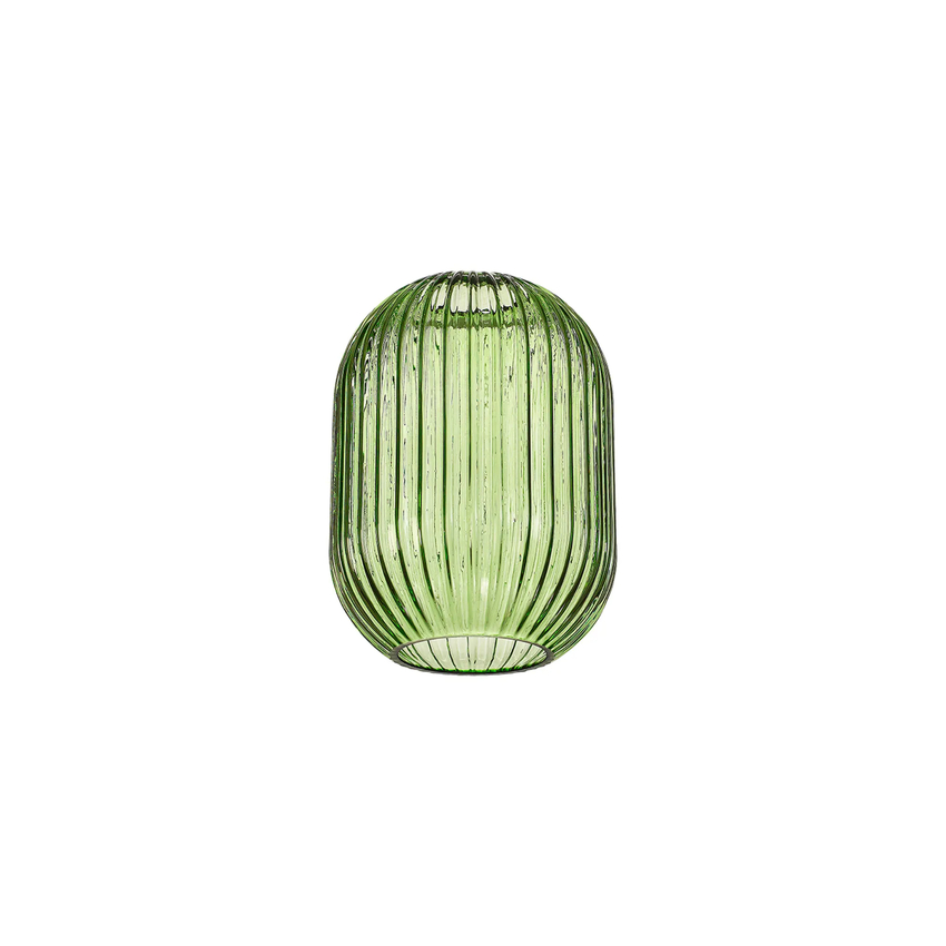 Photograph: Idolite Camille 14x20cm Almond Ribbed Glass, Green
