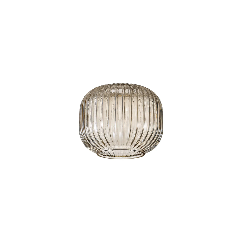 Photograph: Idolite Camille 16x13cm Pumpkin Shaped Ribbed Glass, Champagne
